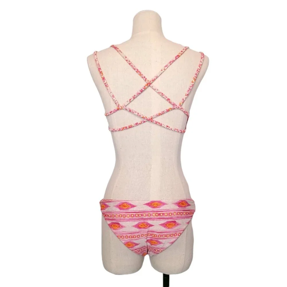 Frankies Bikinis Kaia Set Sherbet Pink Sz Large